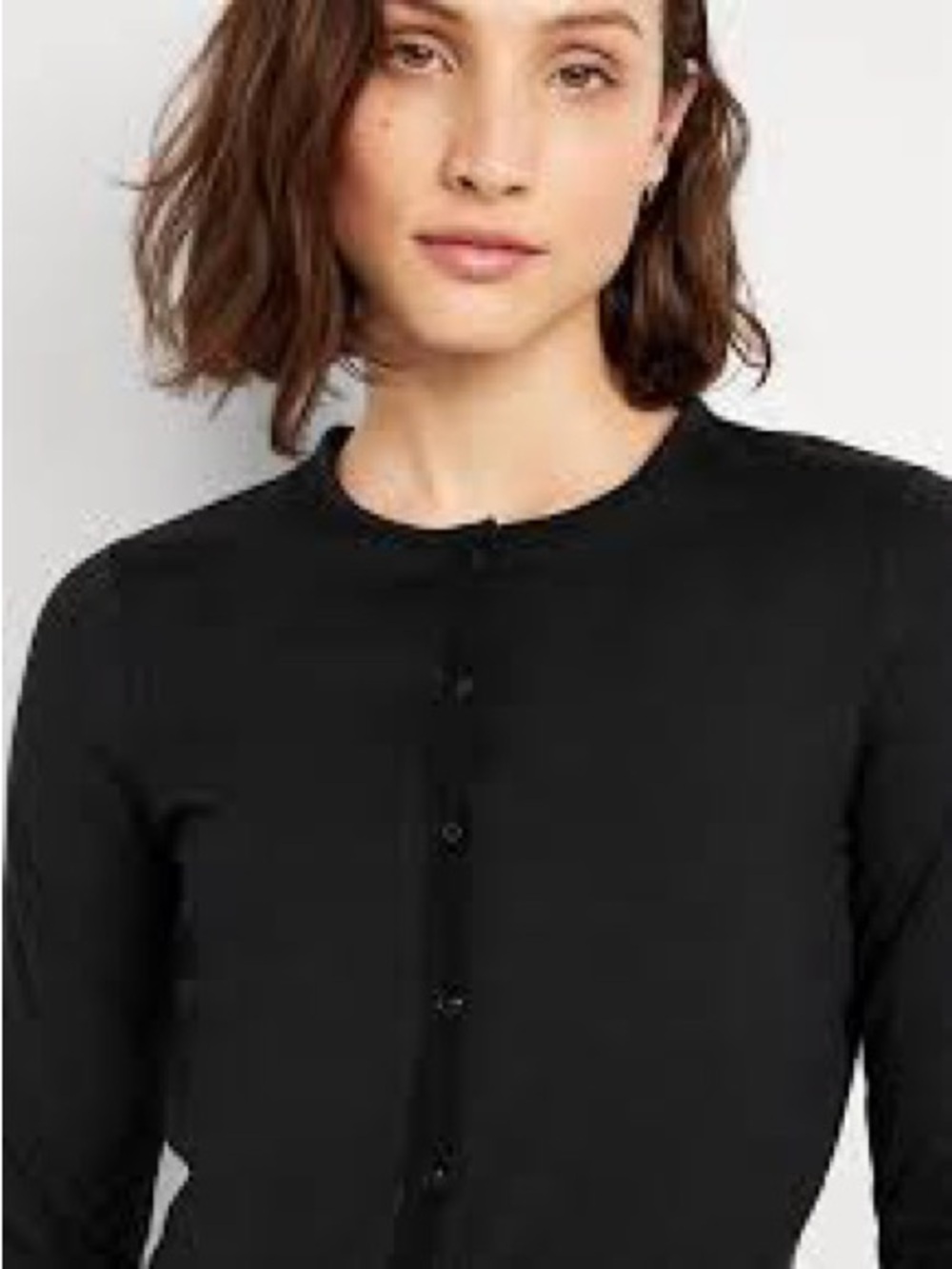 Old Navy CloudComfy Cropped Cardigan Black Size L Never Worn - Picture 2 of 6
